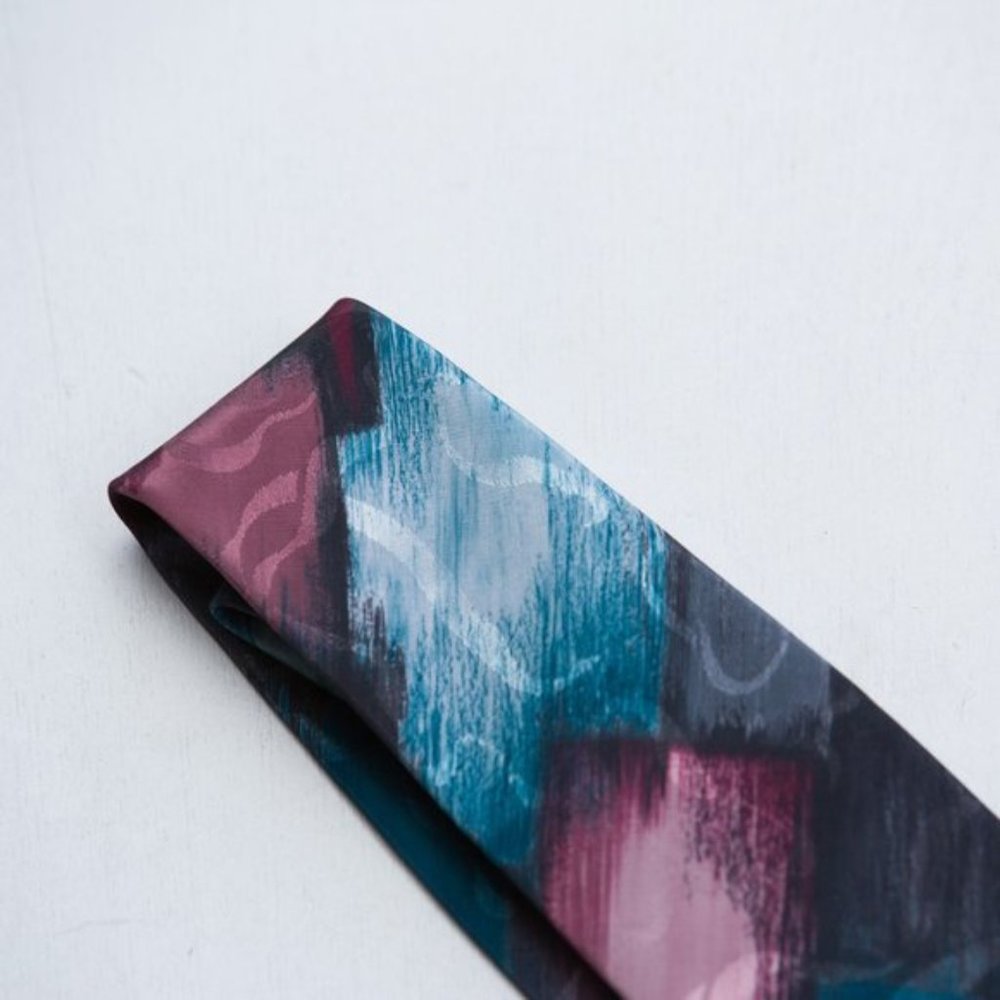 Towncraft Vintage Neck Tie Hanky Set Abstract - Picture 3 of 4